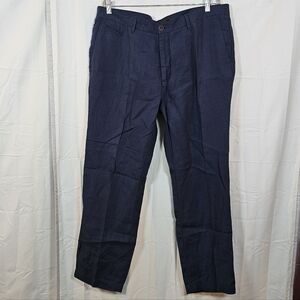 Jos. A. Banks Reserve 100% Linen Pants Navy Blue 40 x 29